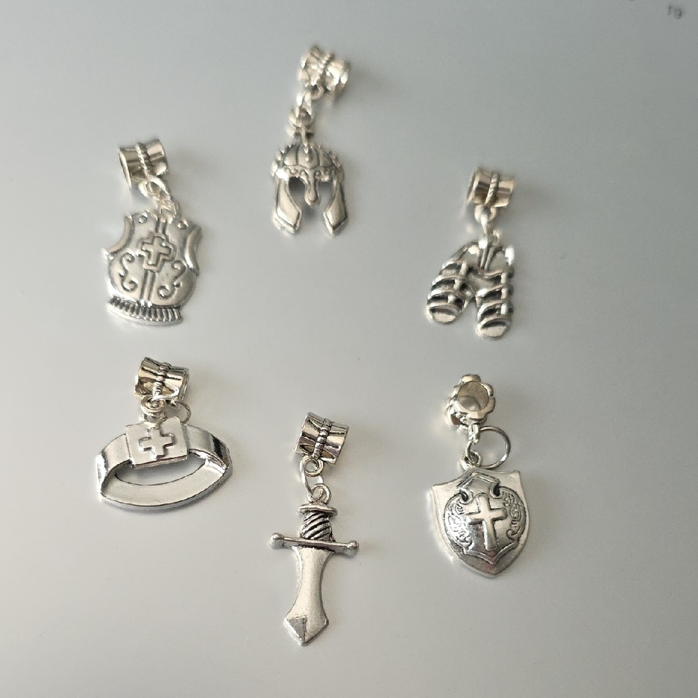 Armor Of GOD CHARMS ZINC ALLOY PANDORA COMPATABLE